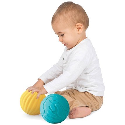 LUDI: 3 Blue Sensory Balls Set (6+ Months)