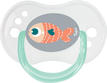 Tigex - Reversible Silicone Pacifiers 0-6m - Pack of 3 - Mixed