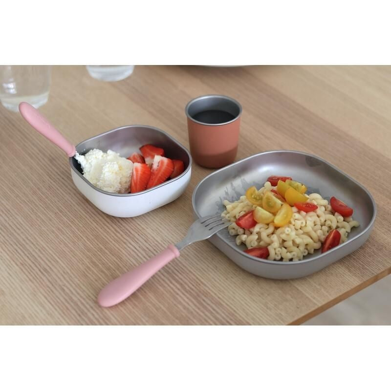 Béaba Terracotta Stainless Steel Meal Set