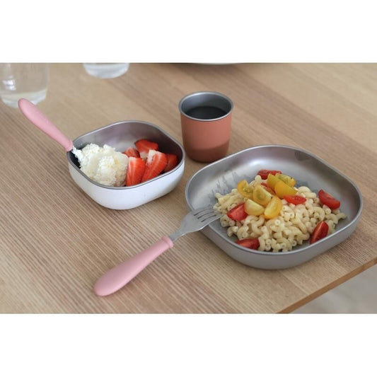 Béaba Terracotta Stainless Steel Meal Set