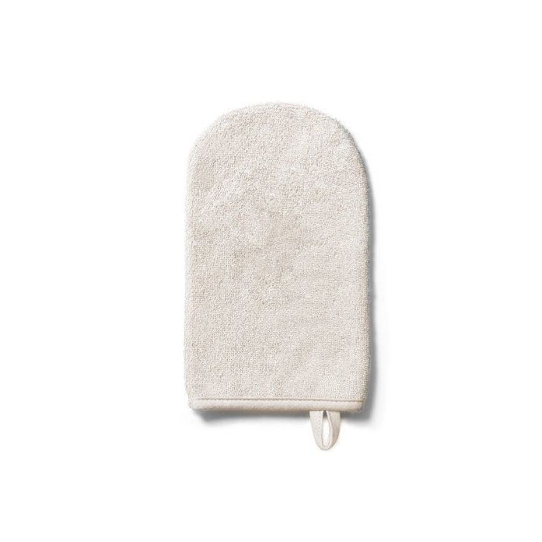Babyono Natural Bamboo Bath Mitt-Cream/White