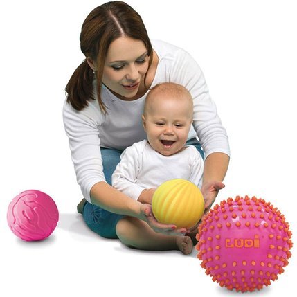 LUDI: Set of 3 Pink Sensory Balls