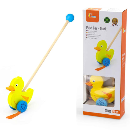 Wooden Push Toy Duck