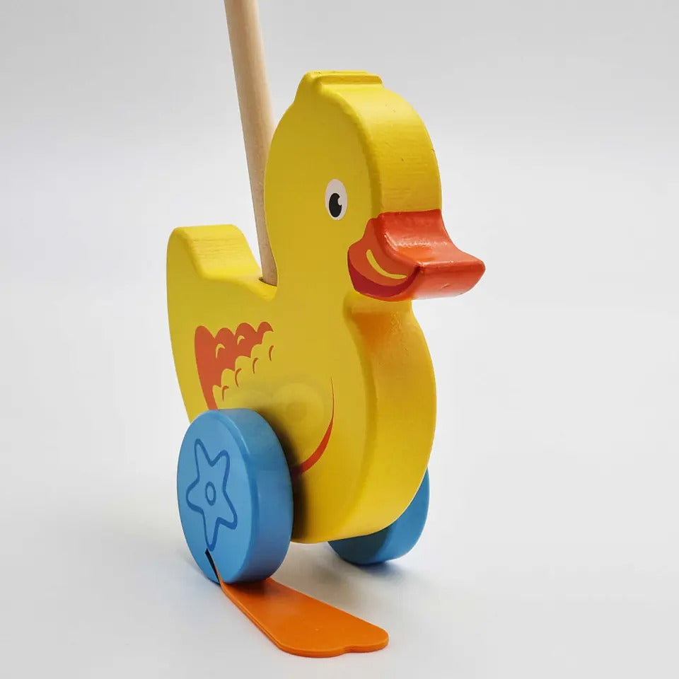 Wooden Push Toy Duck