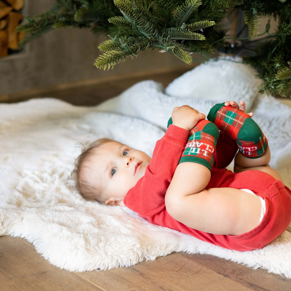 mom, dad and baby holiday sock set
