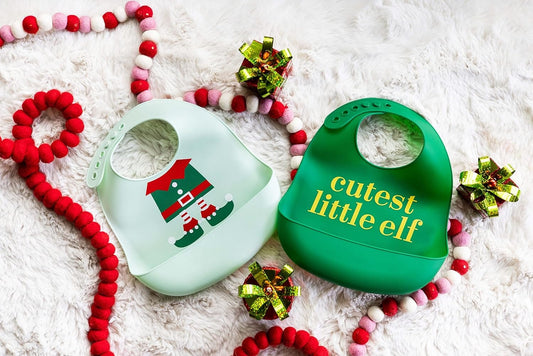Holiday Silicone Bib set