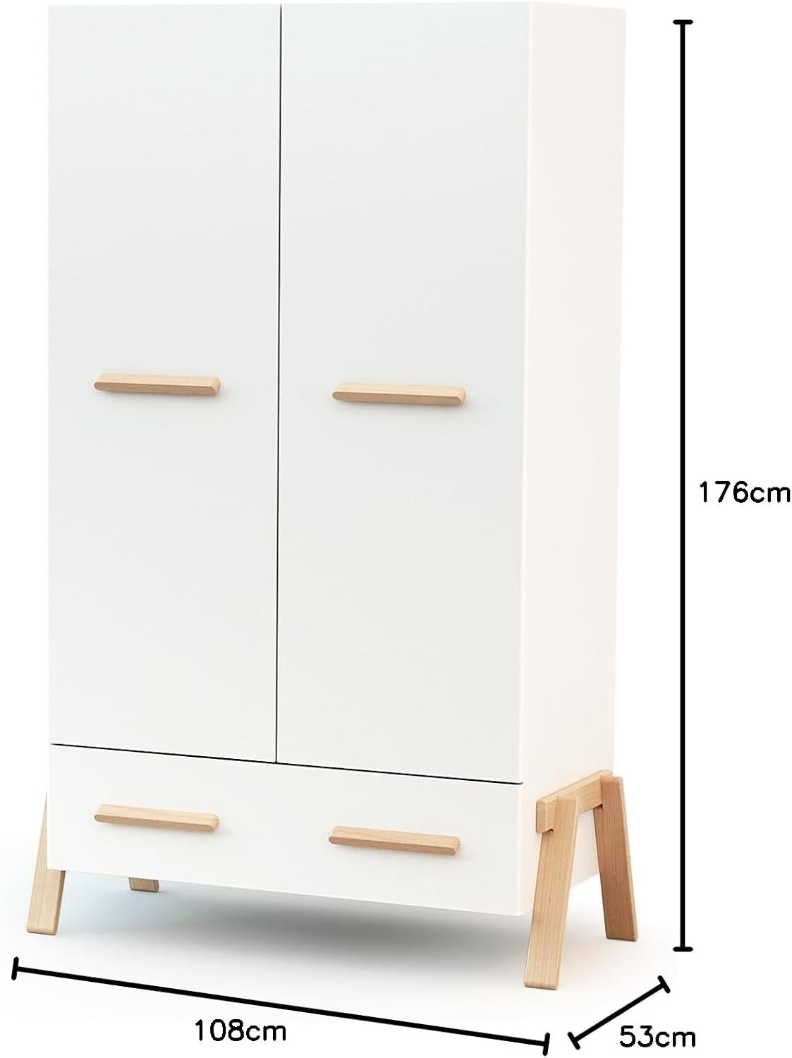 CANAILLE 3-Piece Nursery Room Set - White & Beech Wood - Save 15% OFF on this complete nursery bundle!