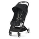 Black stroller on a white background