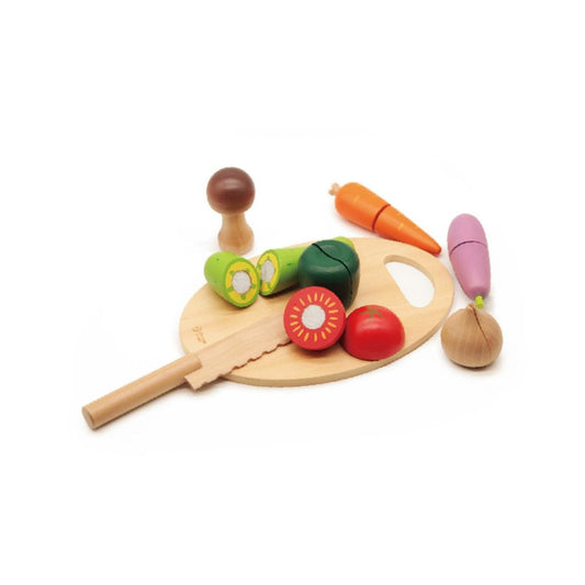 Classic World Wooden Cutting Vegetables Set