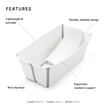 Foldable Baby Bathtub + Newborn Support