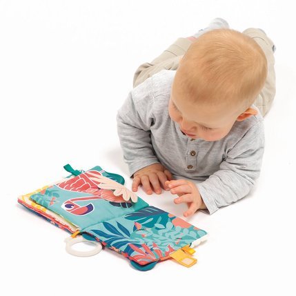LUDI: Livre Tissus Jungle - Soft Fabric Sensory Book