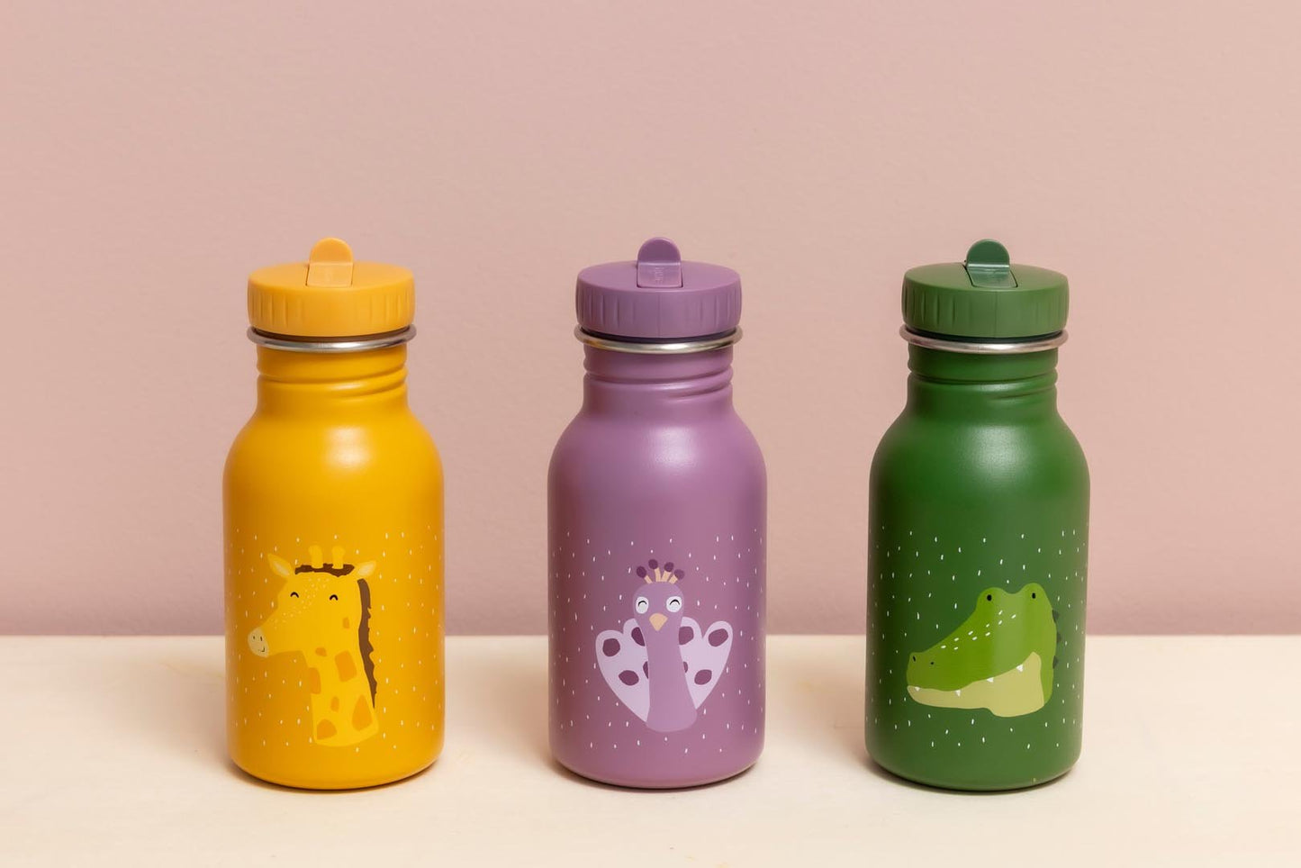 Trixie: Stainless Steel Water Bottle 350ml - Mr. Giraffe
