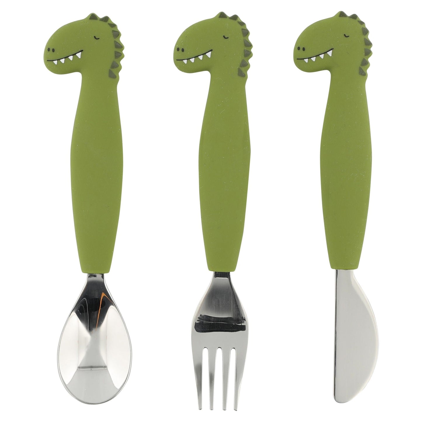 Trixie: Silicone Cutlery Set 3-Pack - Mr. Dino