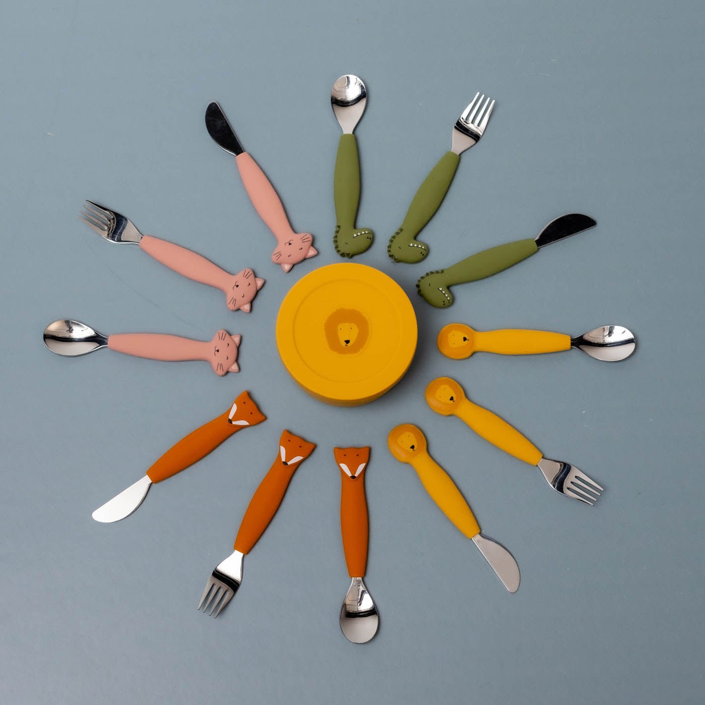 Trixie: Silicone Cutlery Set 3-Pack - Mr. Dino