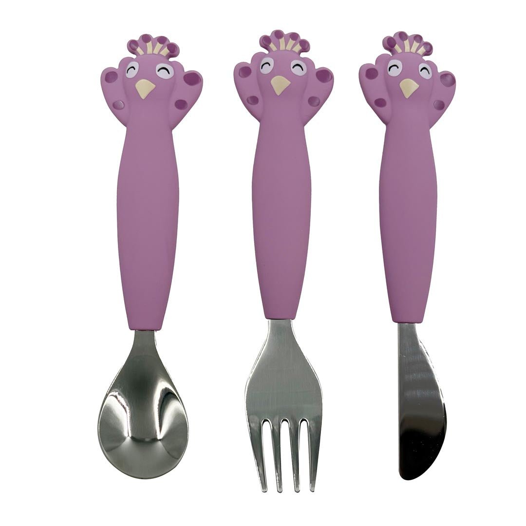 Trixie: Silicone Cutlery Set 3-Pack - Mrs. Peacock