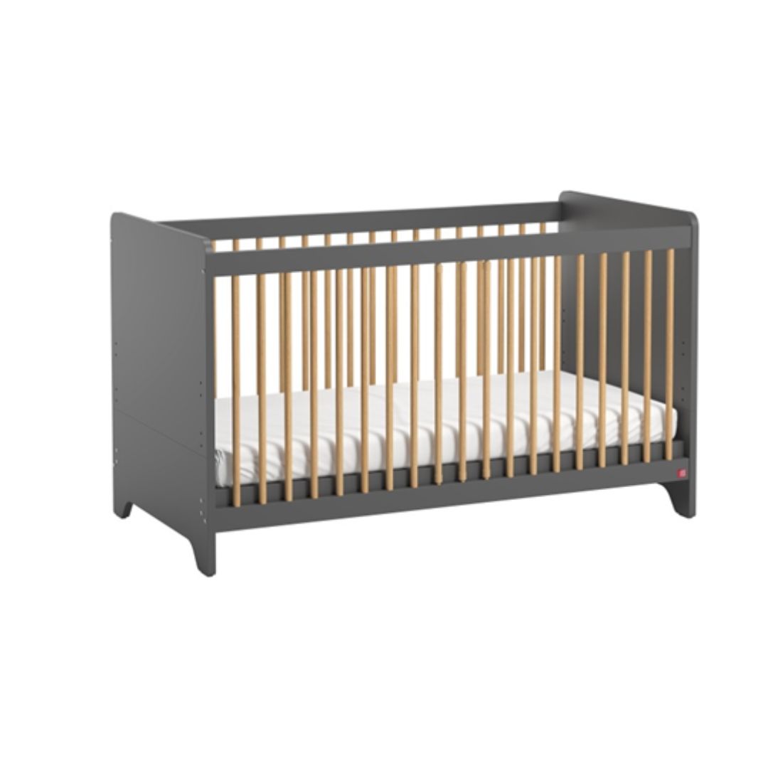 Vox Cot Bed 70x140 Leaf Graphite/Oak