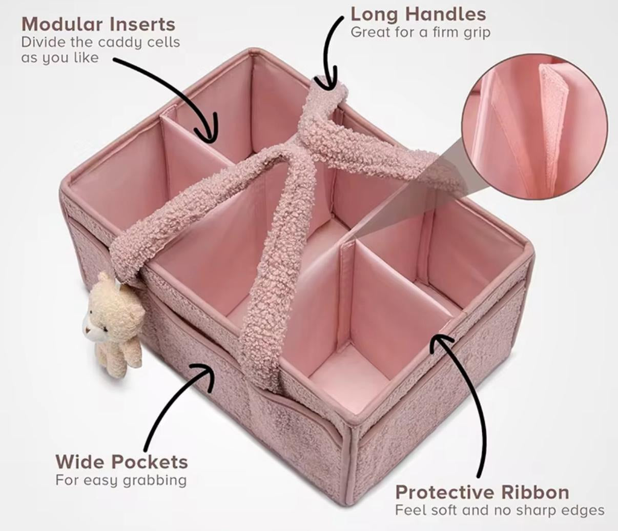 Pink Yunking Diaper Caddy