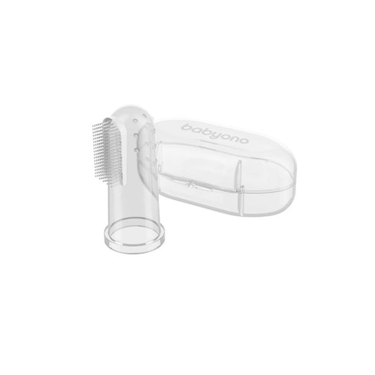 Babyono Silicone Finger Toothbrush with Storage Case (0m+)
