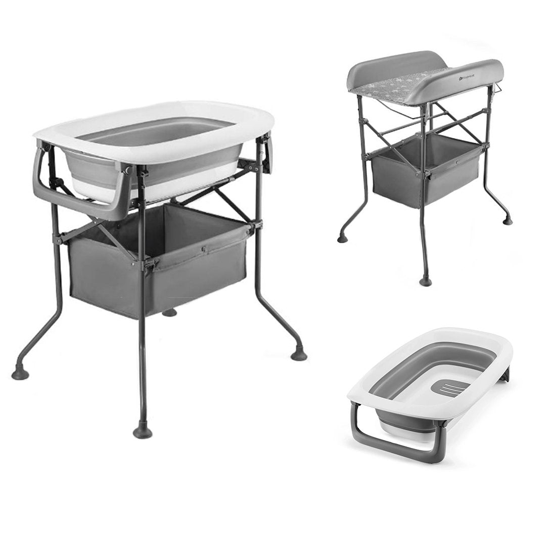 Kinderkraft: Bubbly Grey Baby Bath Tub with Stand