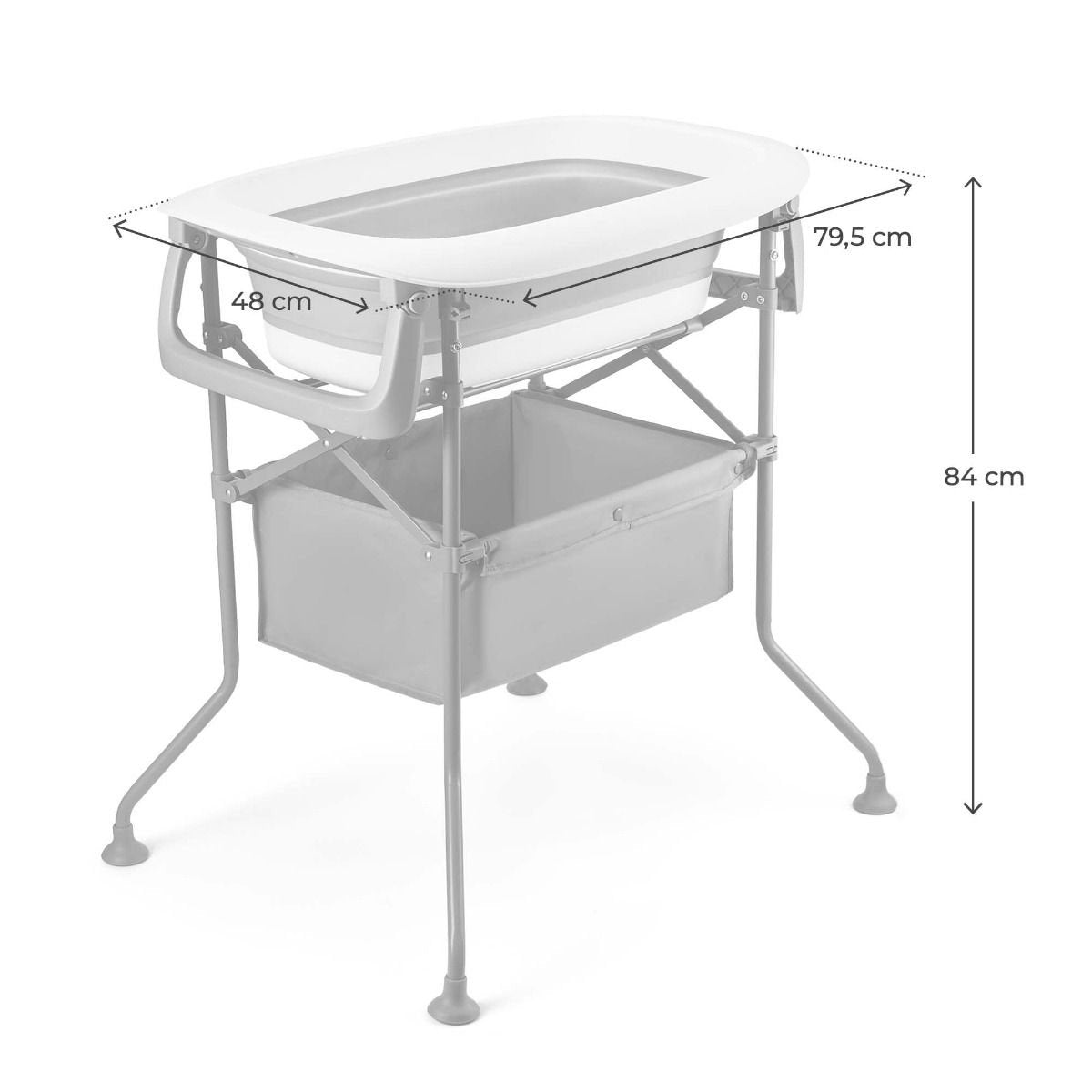 Kinderkraft: Bubbly Grey Baby Bath Tub with Stand