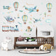 SIPO: Nursery Wall Decals - Vintage Airplanes & Clouds