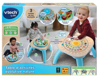 Vtech Baby Table D'Activites Evolutive Nature Bois