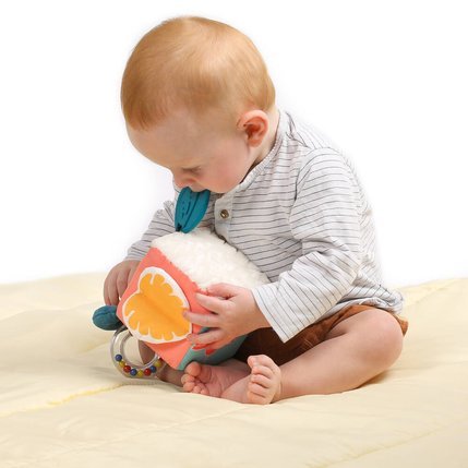 LUDI: Cube Tissus Feuille - Soft Sensory Activity Cube