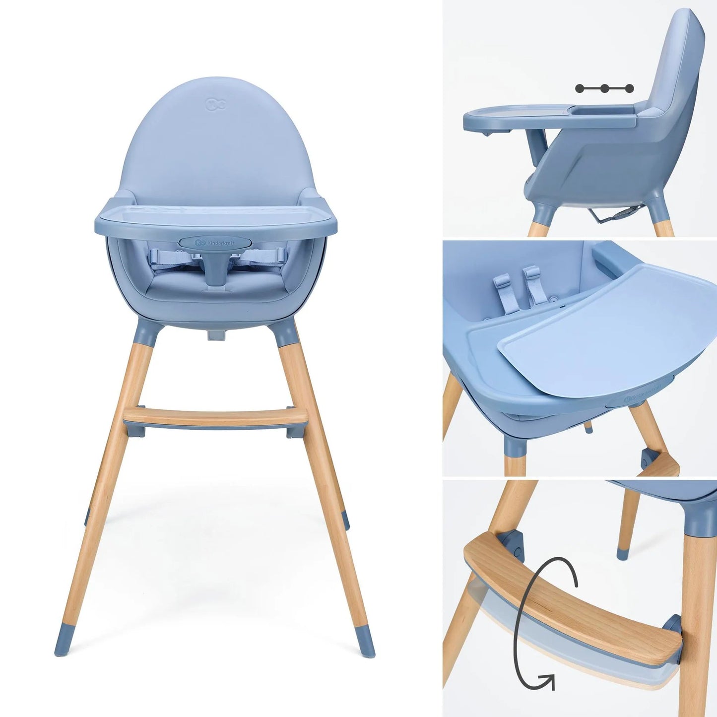 Kinderkraft: FINI 2 High Chair 2-in-1 (Nordic Breeze)