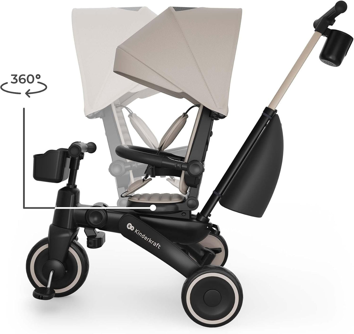 Kinderkraft: JAZZ 3 Folding Tricycle - Beige