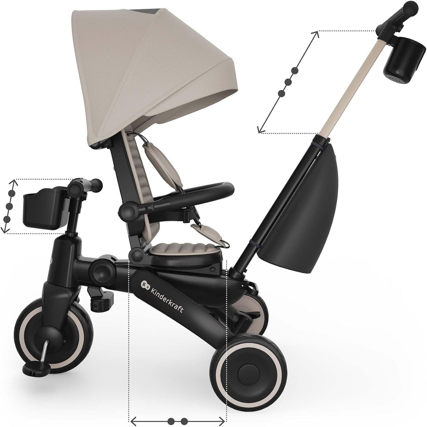 Kinderkraft: JAZZ 3 Folding Tricycle - Beige