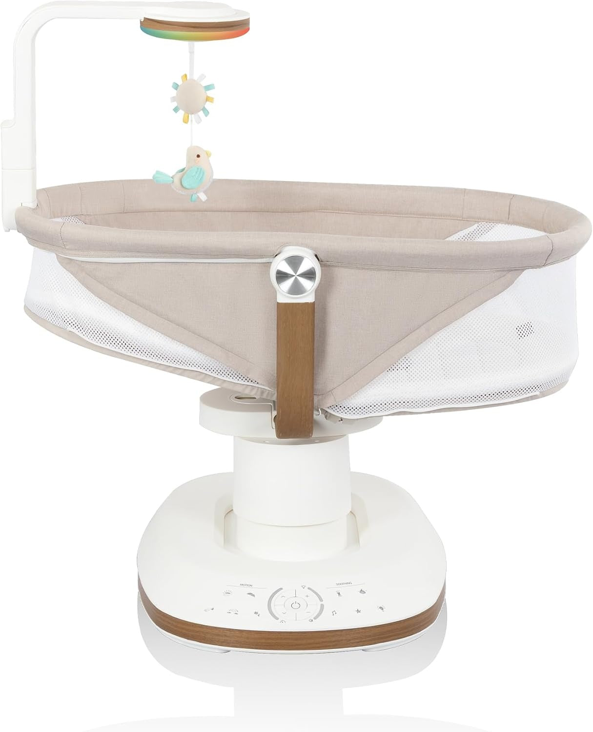 Evenflo: Elara 2-in-1 Smart Motion Swing & Soothing Nest – Coastal Coffee