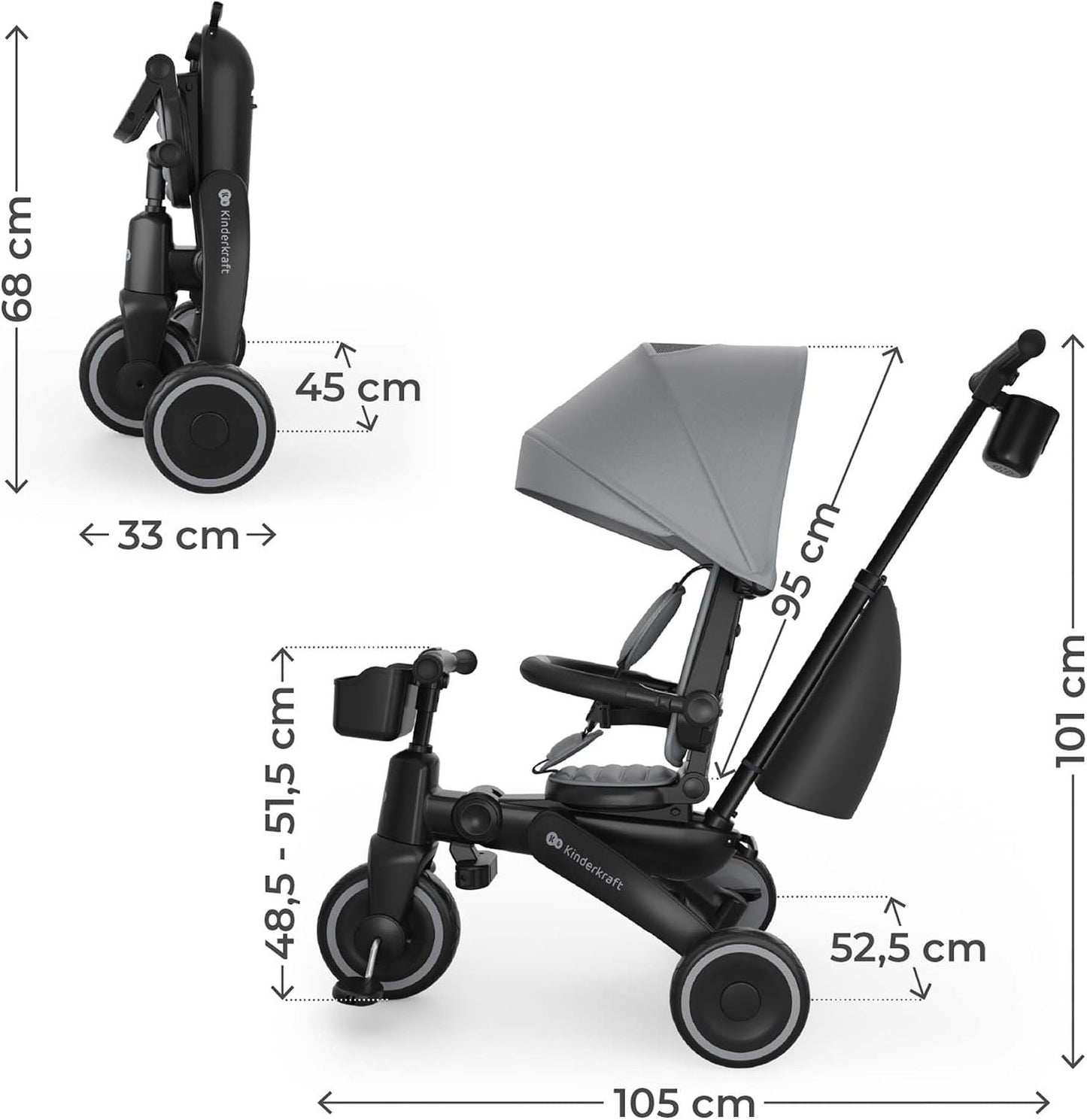 Kinderkraft: JAZZ 3 Tricycle - Grey