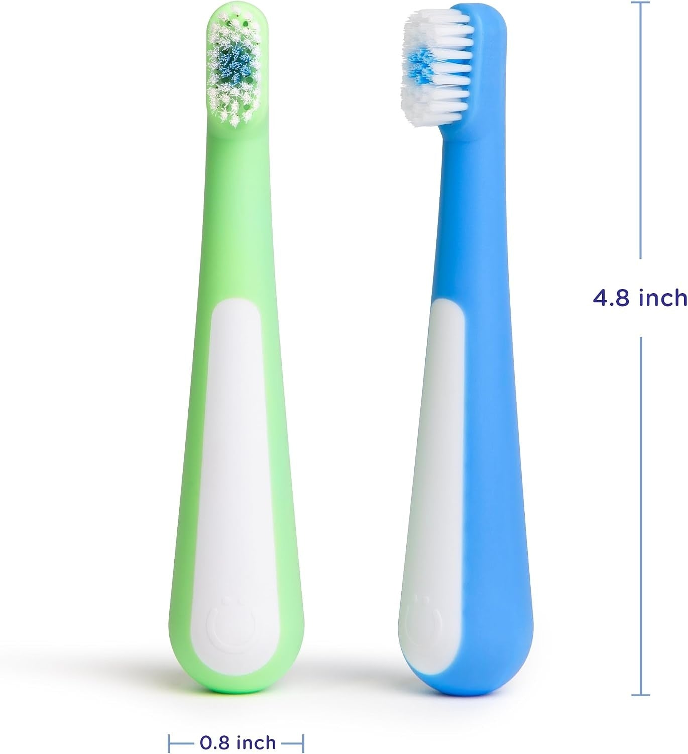 Ubbi: Toddler Training Toothbrush Set – Polaris Blue & Zest Green