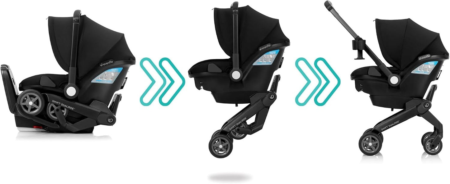 Evenflo: Shyft DualRide Infant Car Seat & Stroller Combo – Beaufort Black