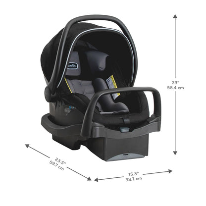 Evenflo Pivot Xpand Modular Travel System with LiteMax Infant Car Seat Ayrshire Black