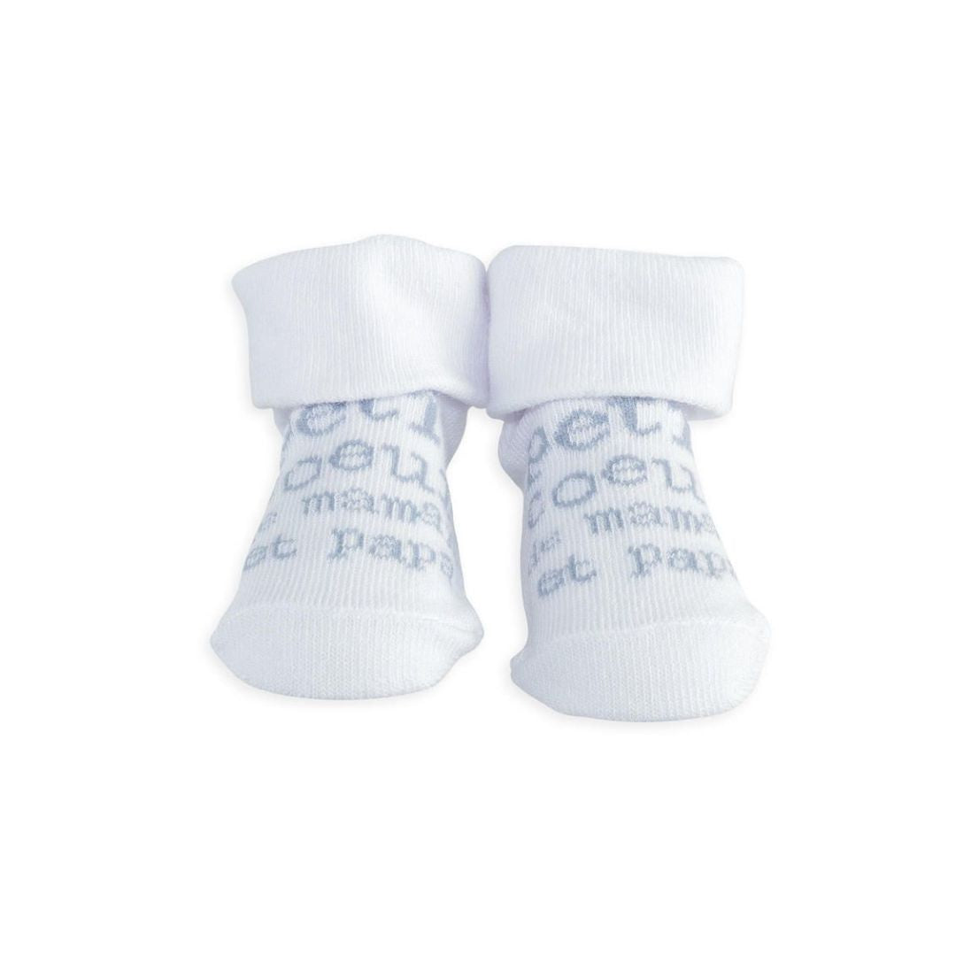 Trois kilos Sept Newborn Cotton Socks – White (0-6M)
