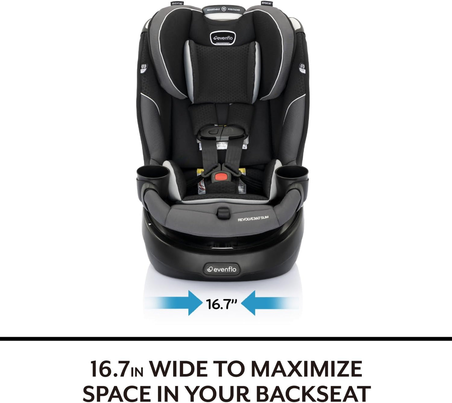 Evenflo Revolve360 Slim 2-in-1 Rotational Car Seat Canton Black