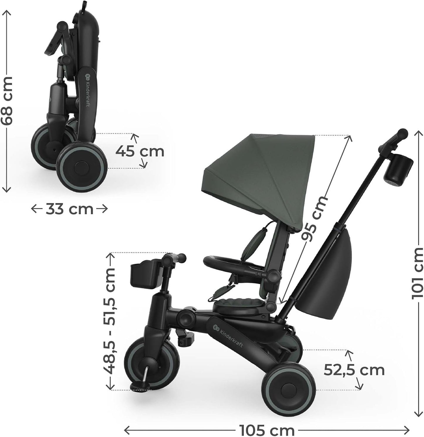 Kinderkraft: JAZZ 3 Tricycle - Green