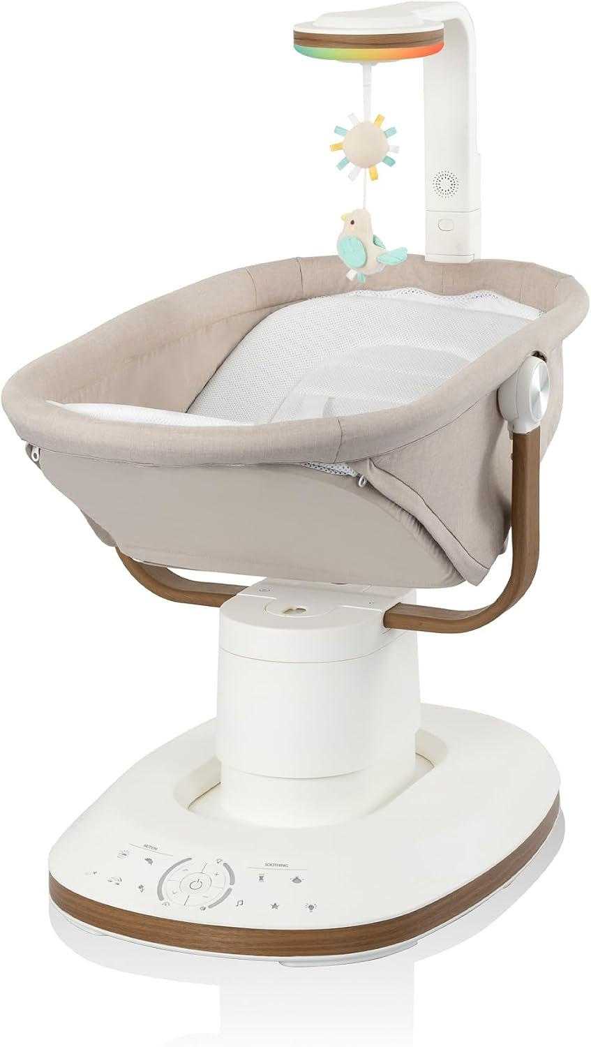 Evenflo: Elara 2-in-1 Smart Motion Swing & Soothing Nest – Coastal Coffee