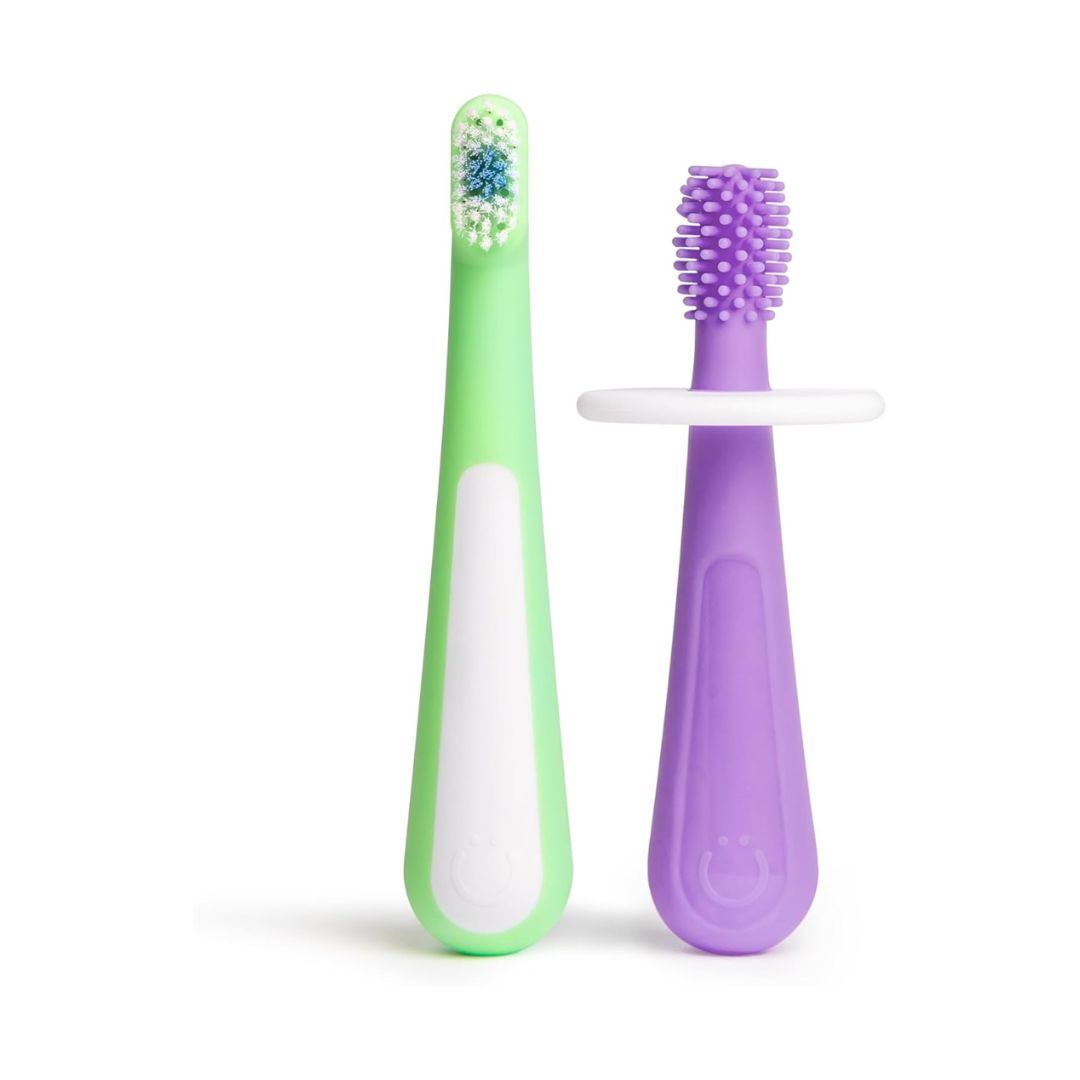 Ubbi: Grow with Me Toothbrush Training Set – Smoothie Purple & Zest Green