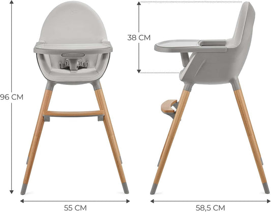 Kinderkraft: FINI 2 High Chair - Grey (Fini2 Grey)