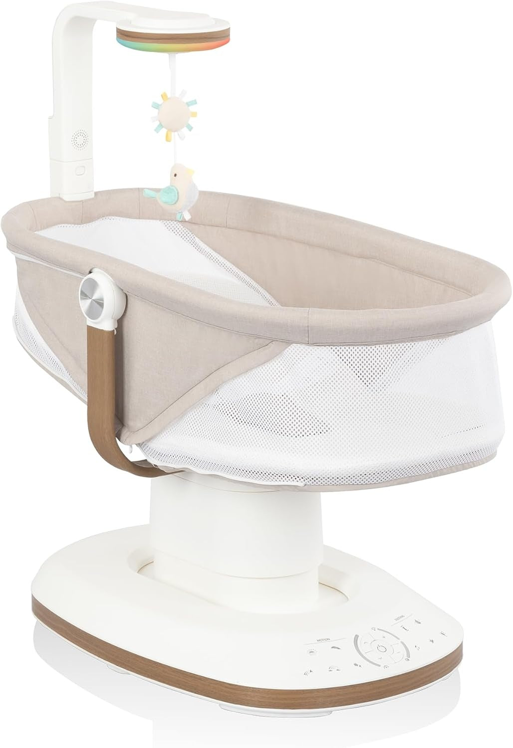 Evenflo: Elara 2-in-1 Smart Motion Swing & Soothing Nest – Coastal Coffee