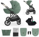 Kinderkraft: PRIME 3 3-in-1 Stroller (2026 Edition - Dark Green)