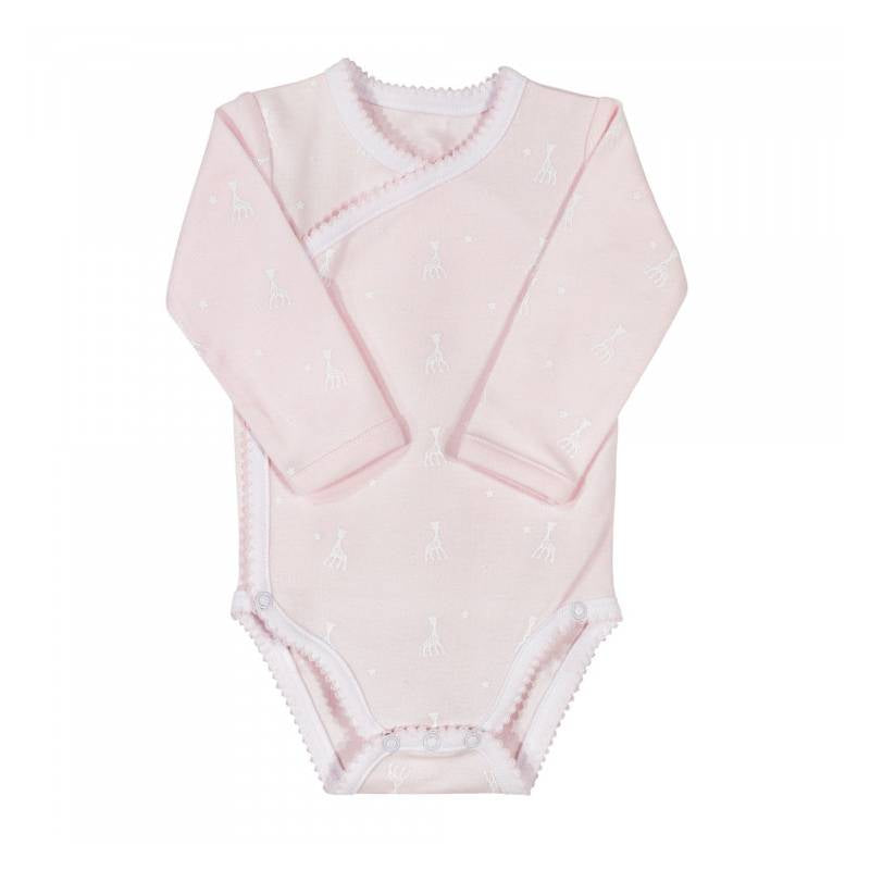 Sophie la Girafe Pink Wrap-Over Romper – 1 Month (54 cm)