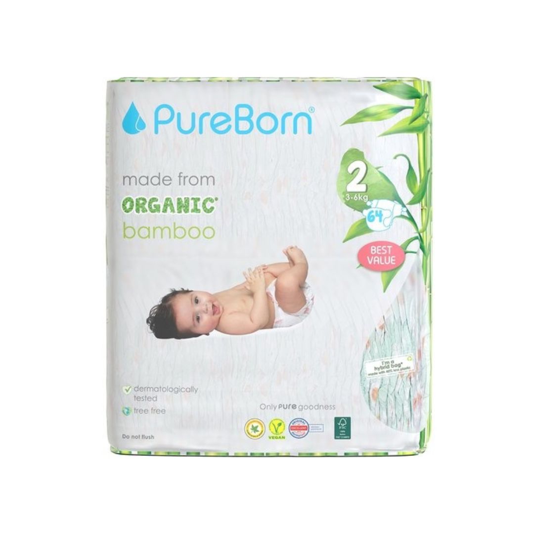 PureBorn Organic Bamboo Unisex Nappies