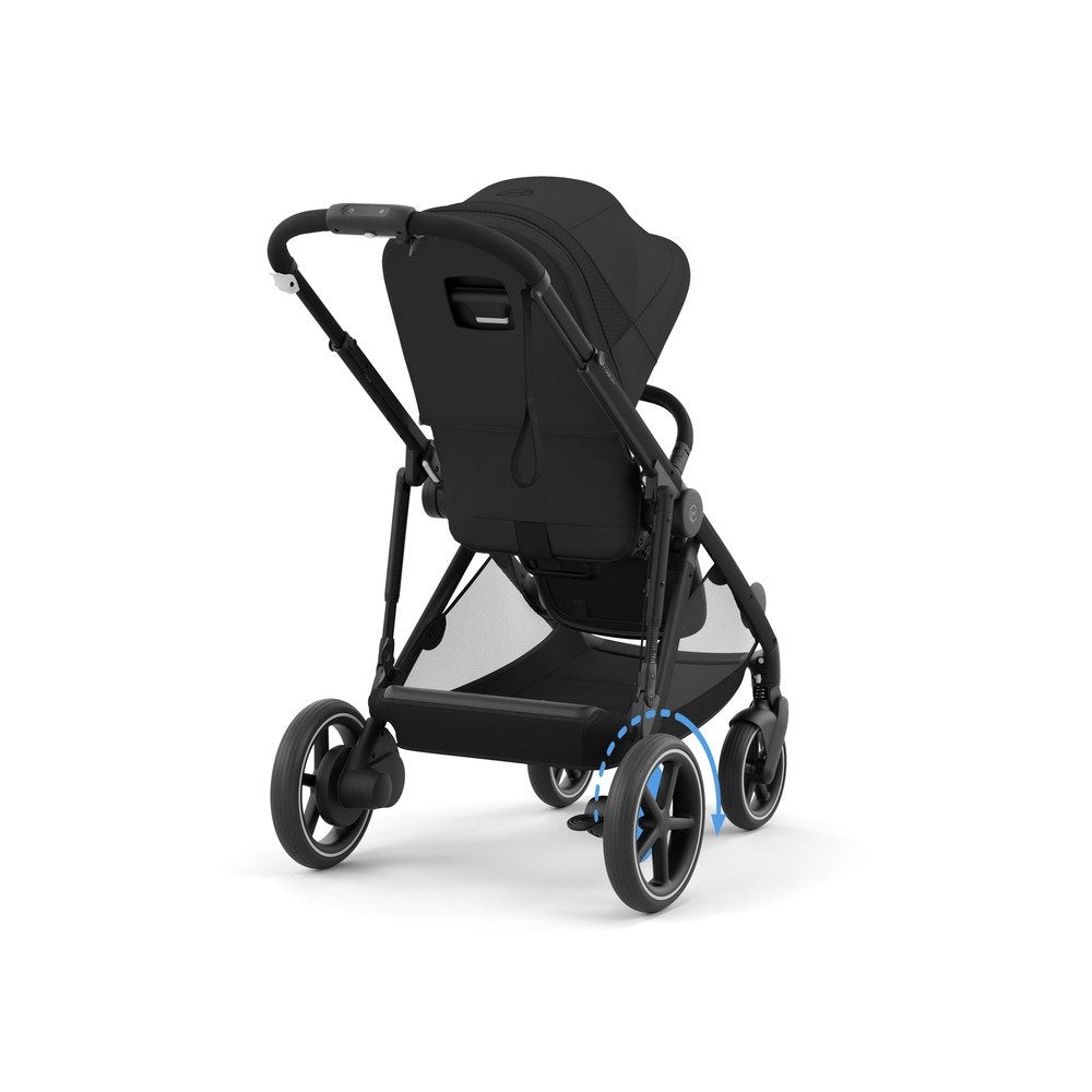 CYBEX Gold e-GAZELLE S Power-Assist Stroller – Black Frame / Moon Black