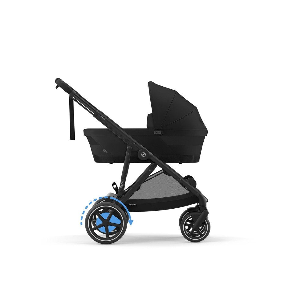 CYBEX Gold e-GAZELLE S Power-Assist Stroller – Black Frame / Moon Black