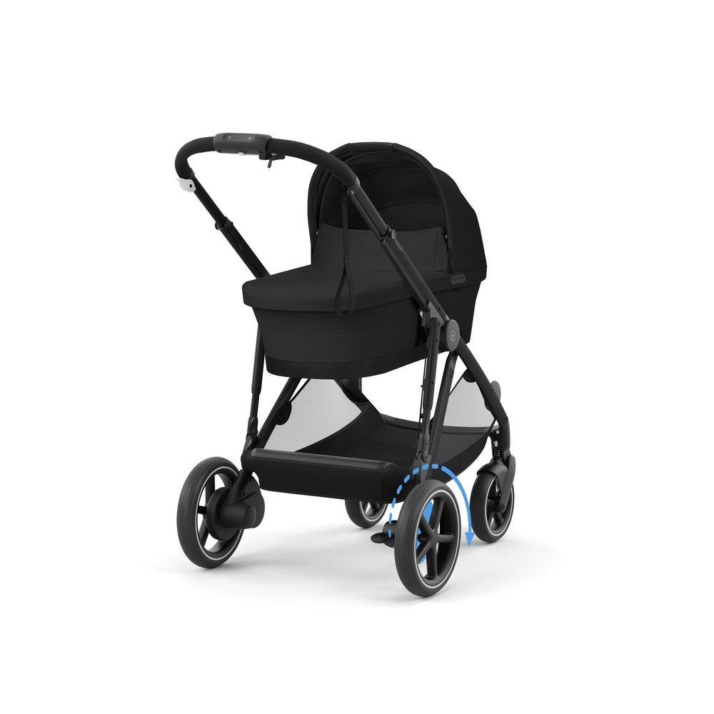 CYBEX Gold e-GAZELLE S Power-Assist Stroller – Black Frame / Moon Black