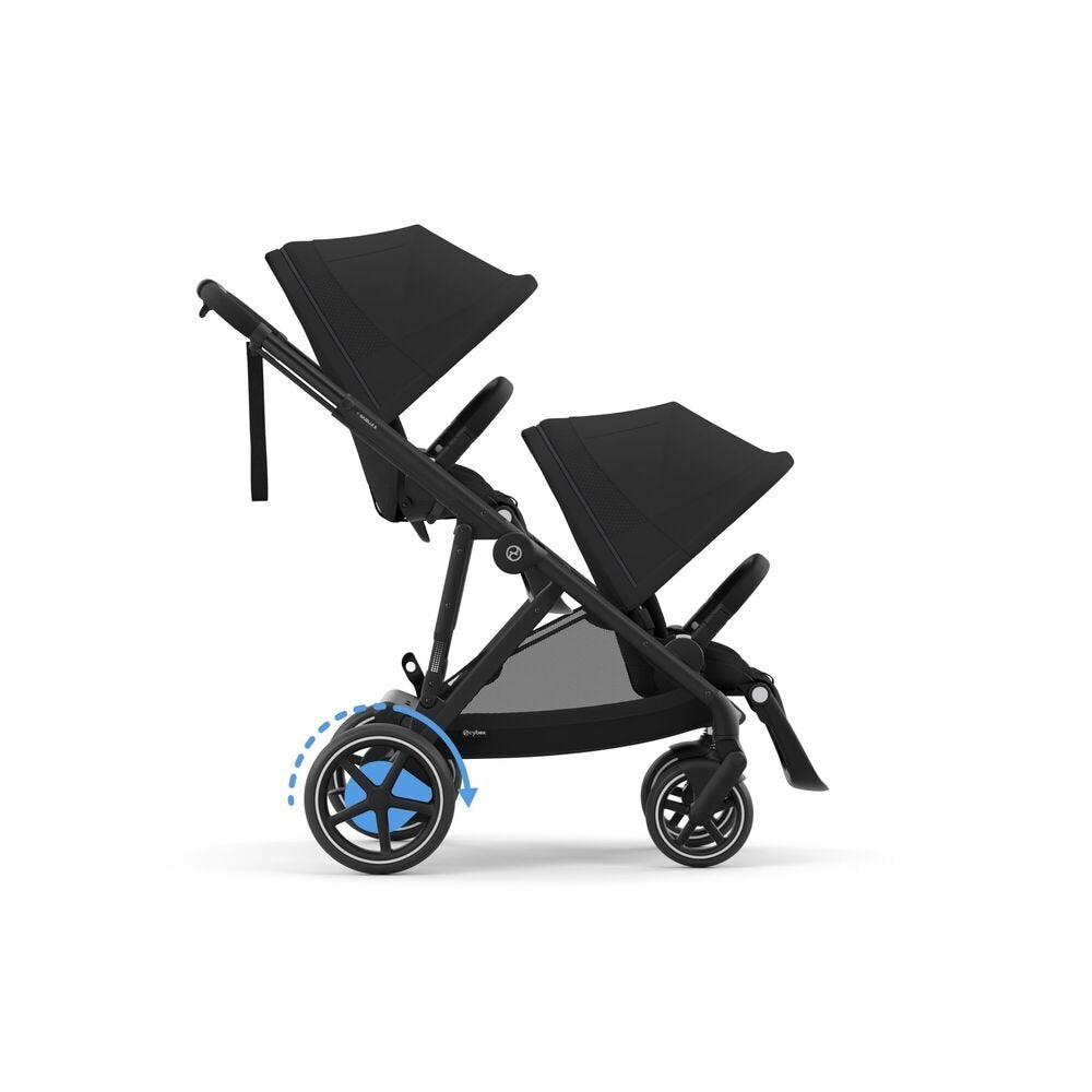CYBEX Gold e-GAZELLE S Power-Assist Stroller – Black Frame / Moon Black