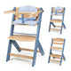 Kinderkraft: ENOCK Wooden High Chair with Nordic Breeze Cushion